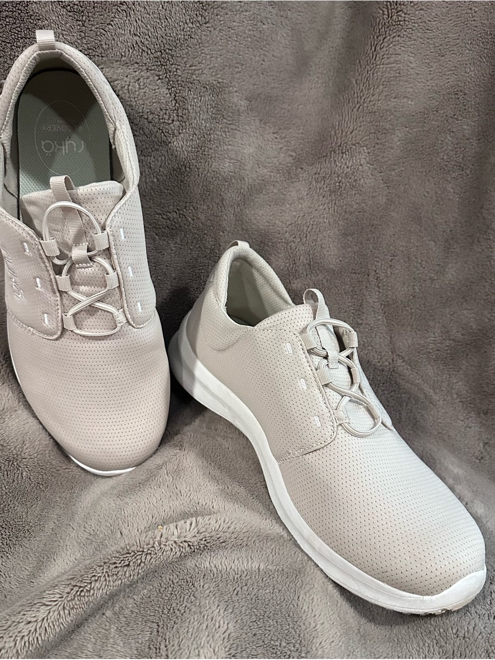 Ryka Slip-On Perforated Sneakers in Light Pink